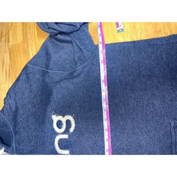 Vintage Bing Hoodie Microsoft Computer Internet Promotional Blue Zip Up XL - Picture 10 of 11